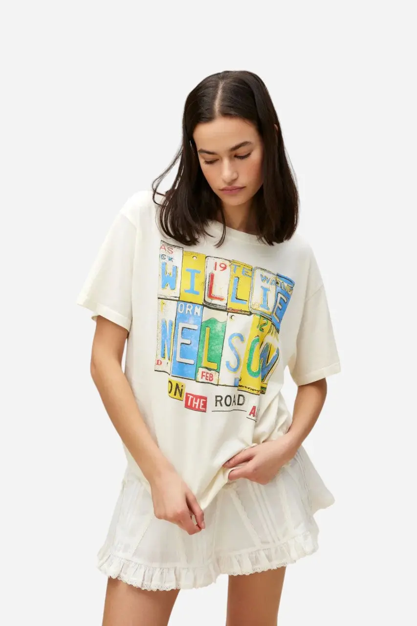 Daydreamer La Willie Nelson On The Road Again Boyfriend Tee 1