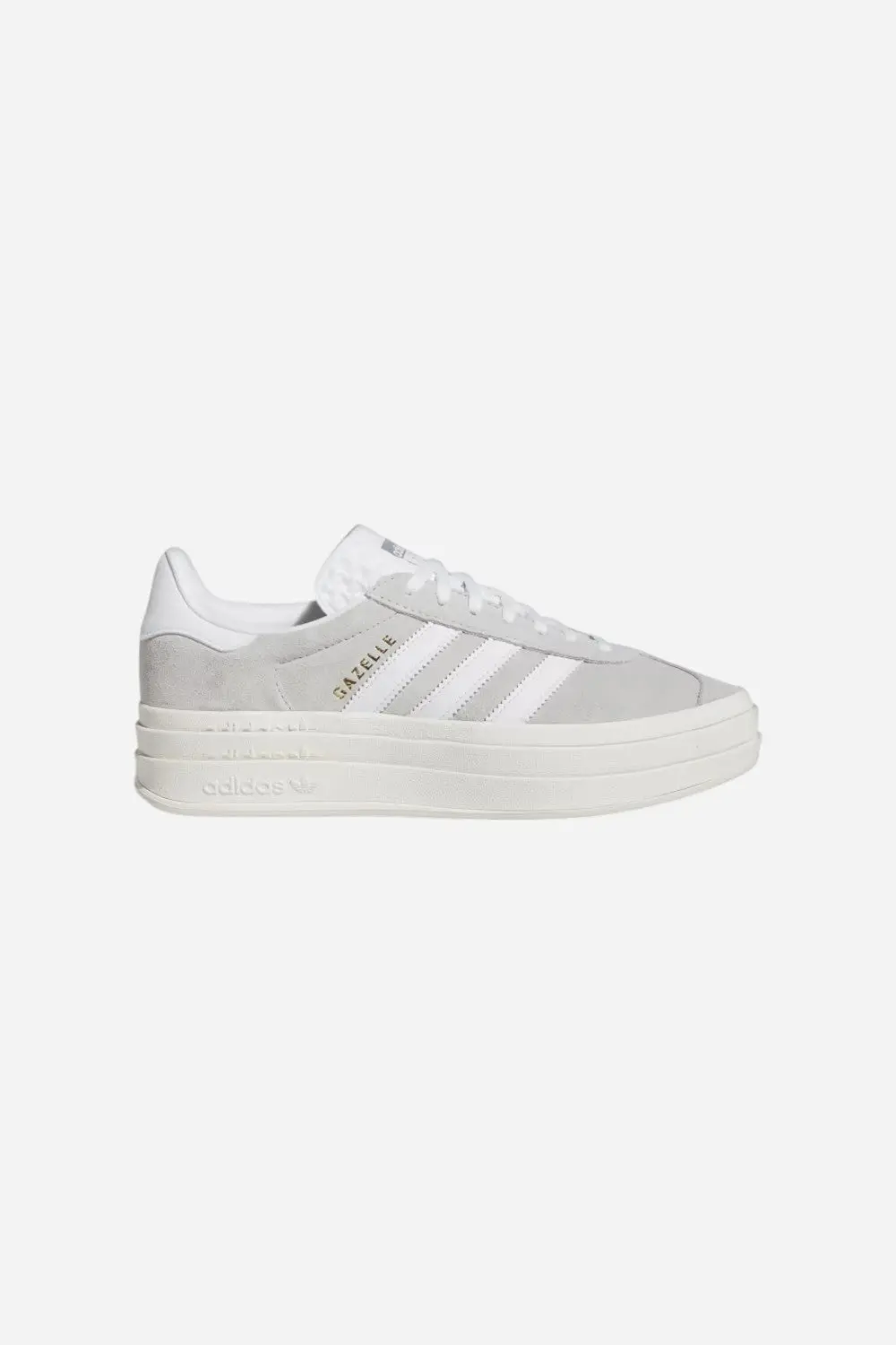 Adidas Women's Gazelle Bold Shoes In Grey & White 1
