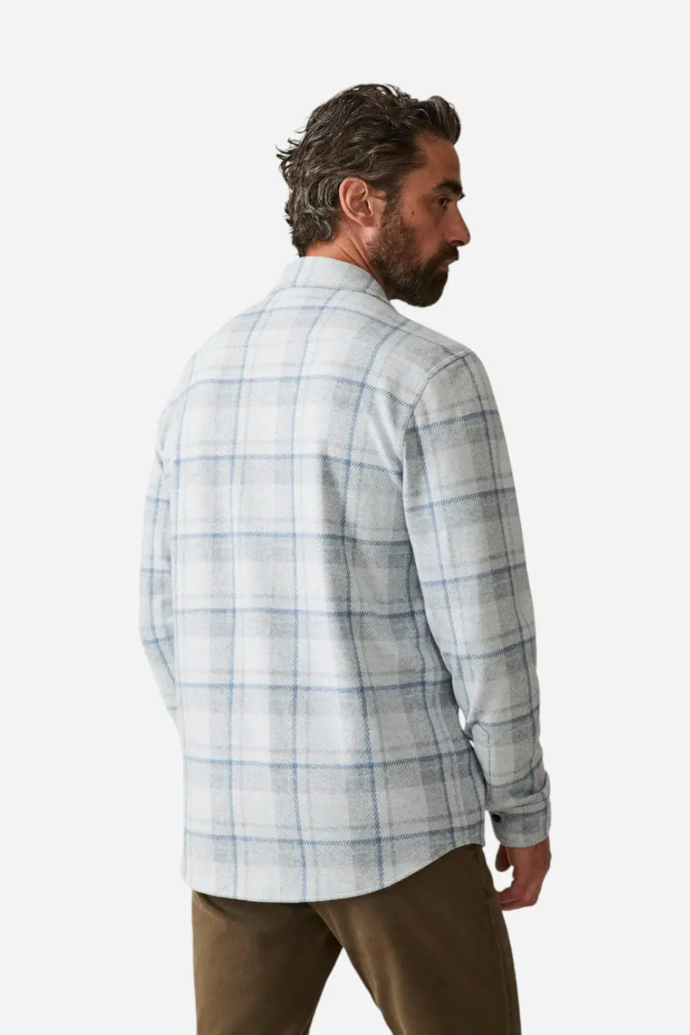 Faherty Legend Sweater Shirt Maine Sky Plaid 3