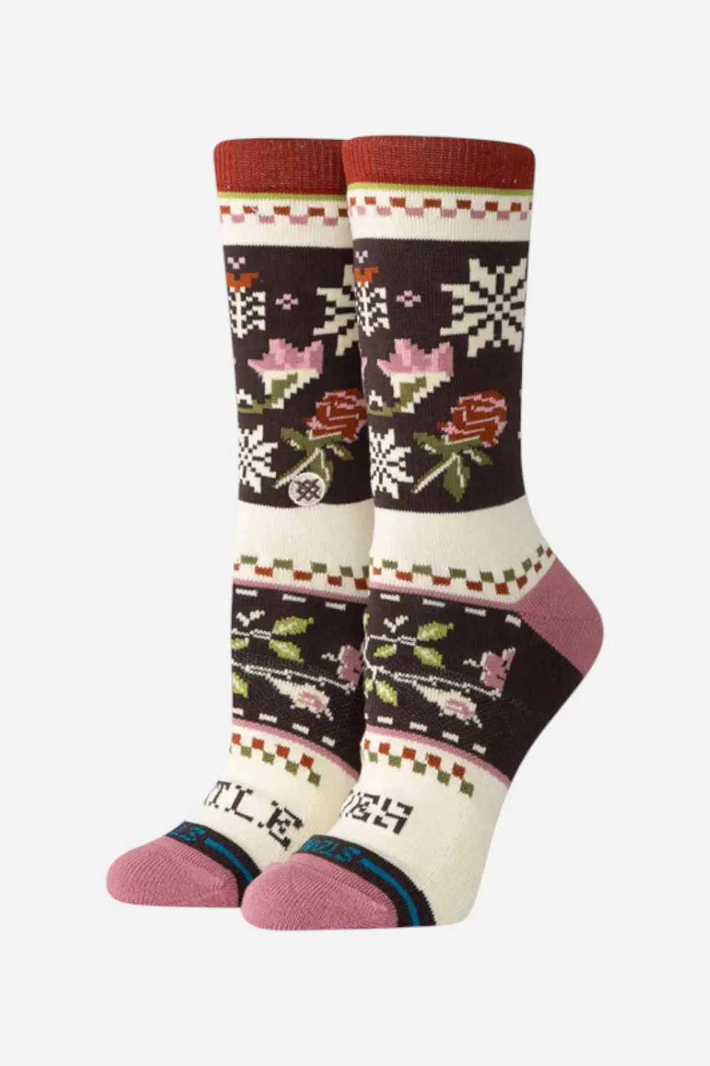 Stance Mistling Toes Crew Socks In Dusty Rose 1