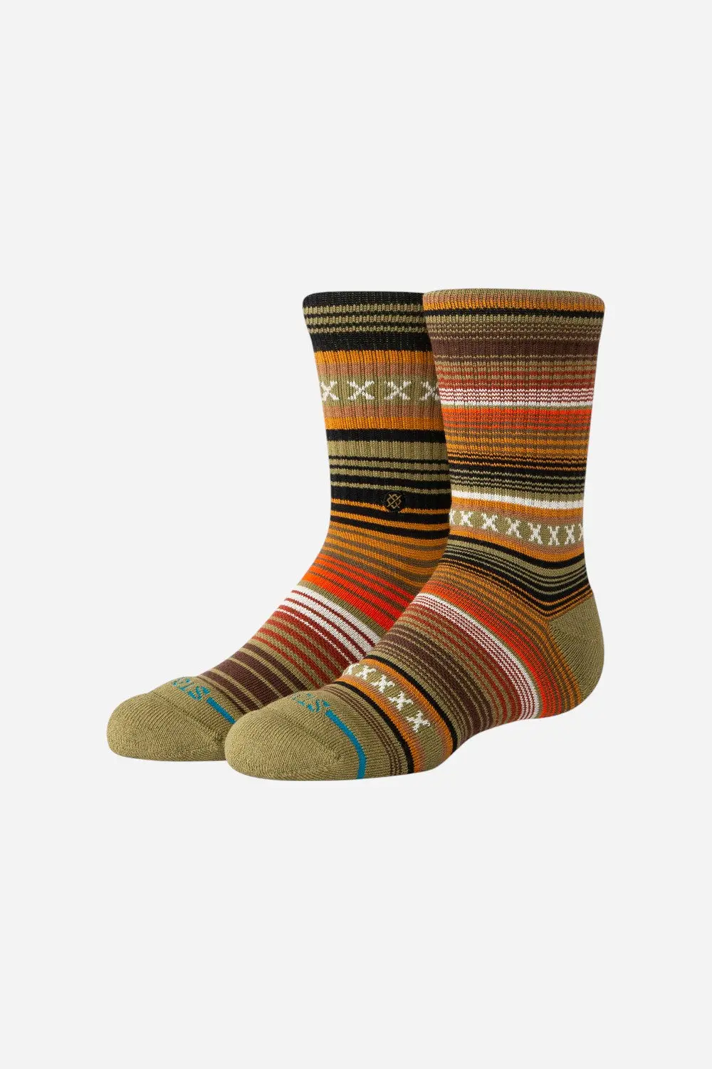 Stance Cotton Crew Socks In Curren Green - Kids 1