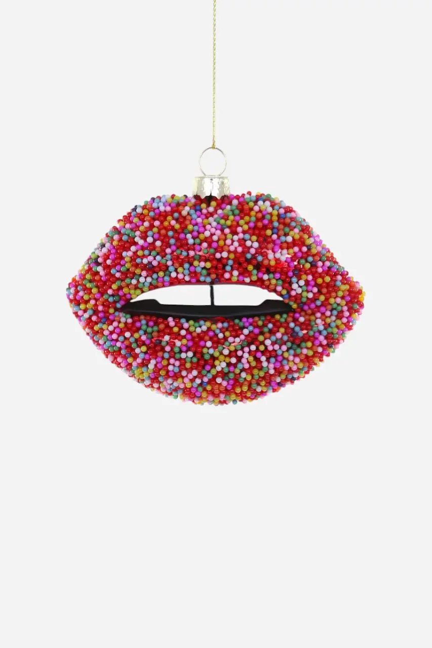 Candy Lips With Sprinkles Ornament 1