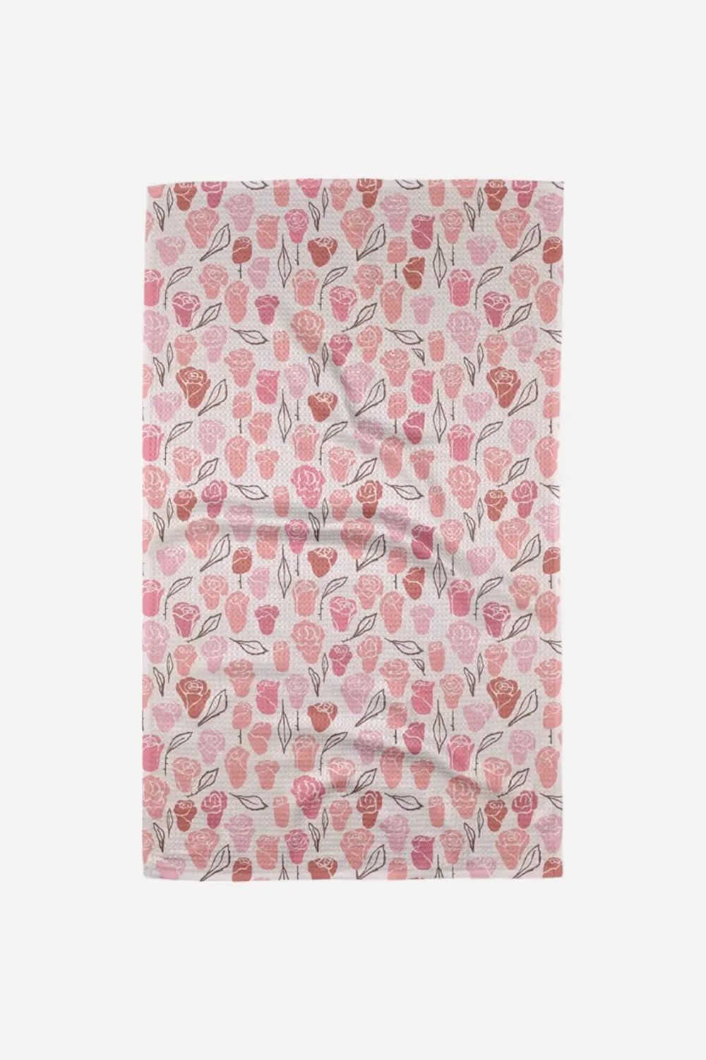 Geometry Neutral Rose Tea Towel 1