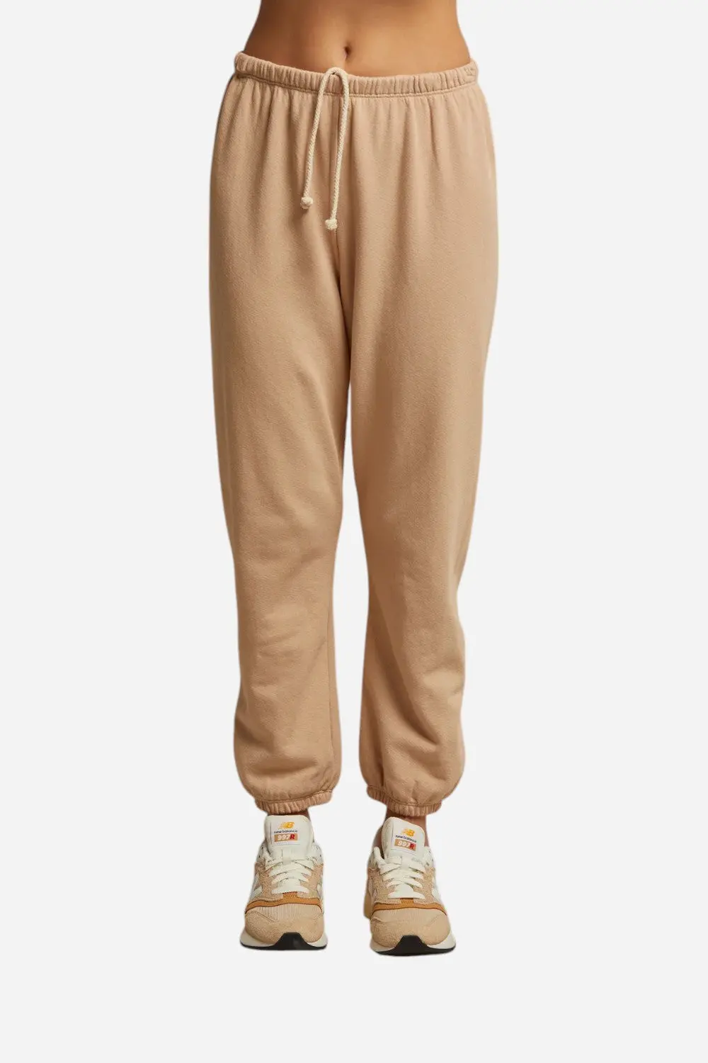 Perfect White Tee Johnny Sweatpants In Sand Dune 1
