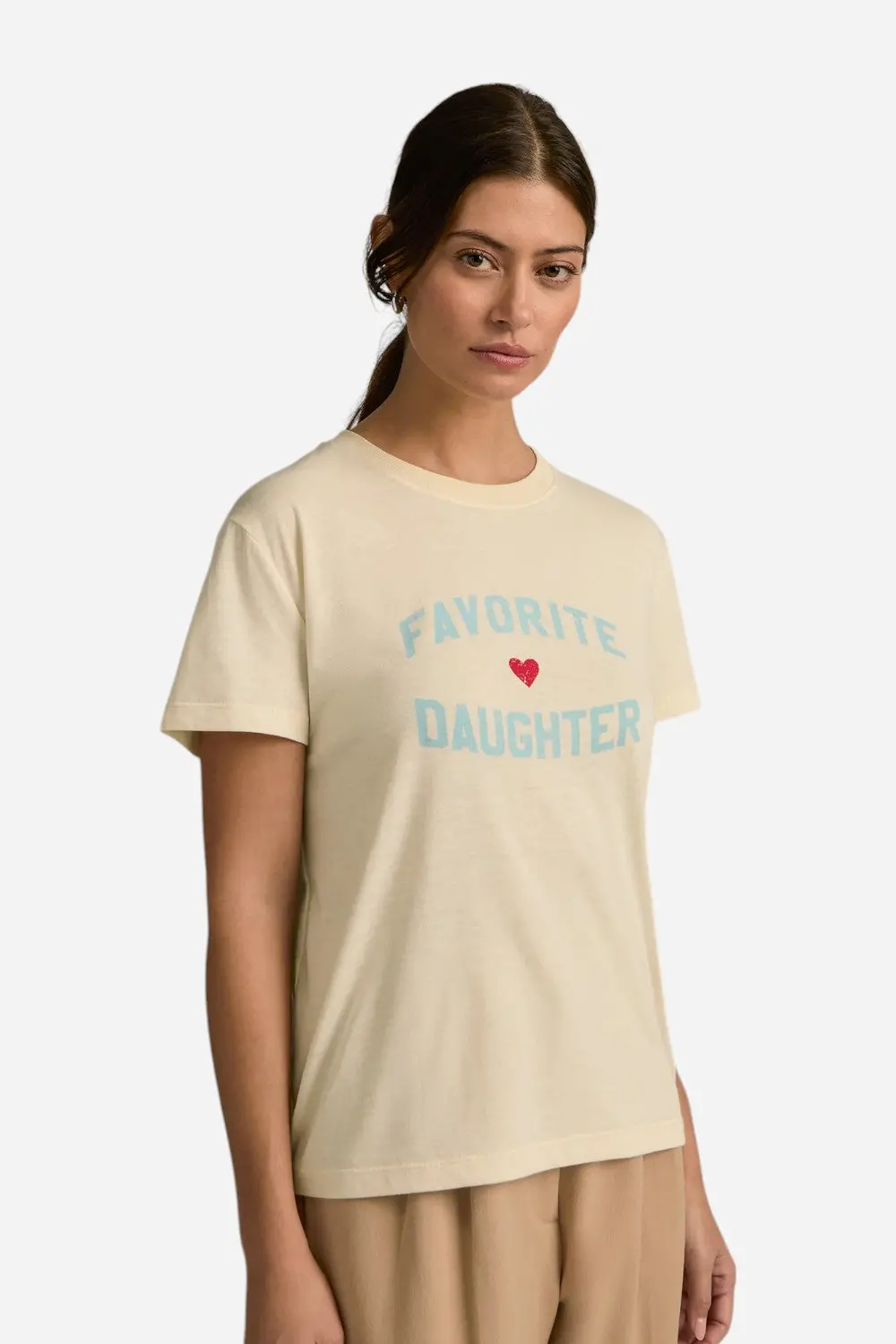 Favorite Daughter Tee In Gardenia & Blue 1