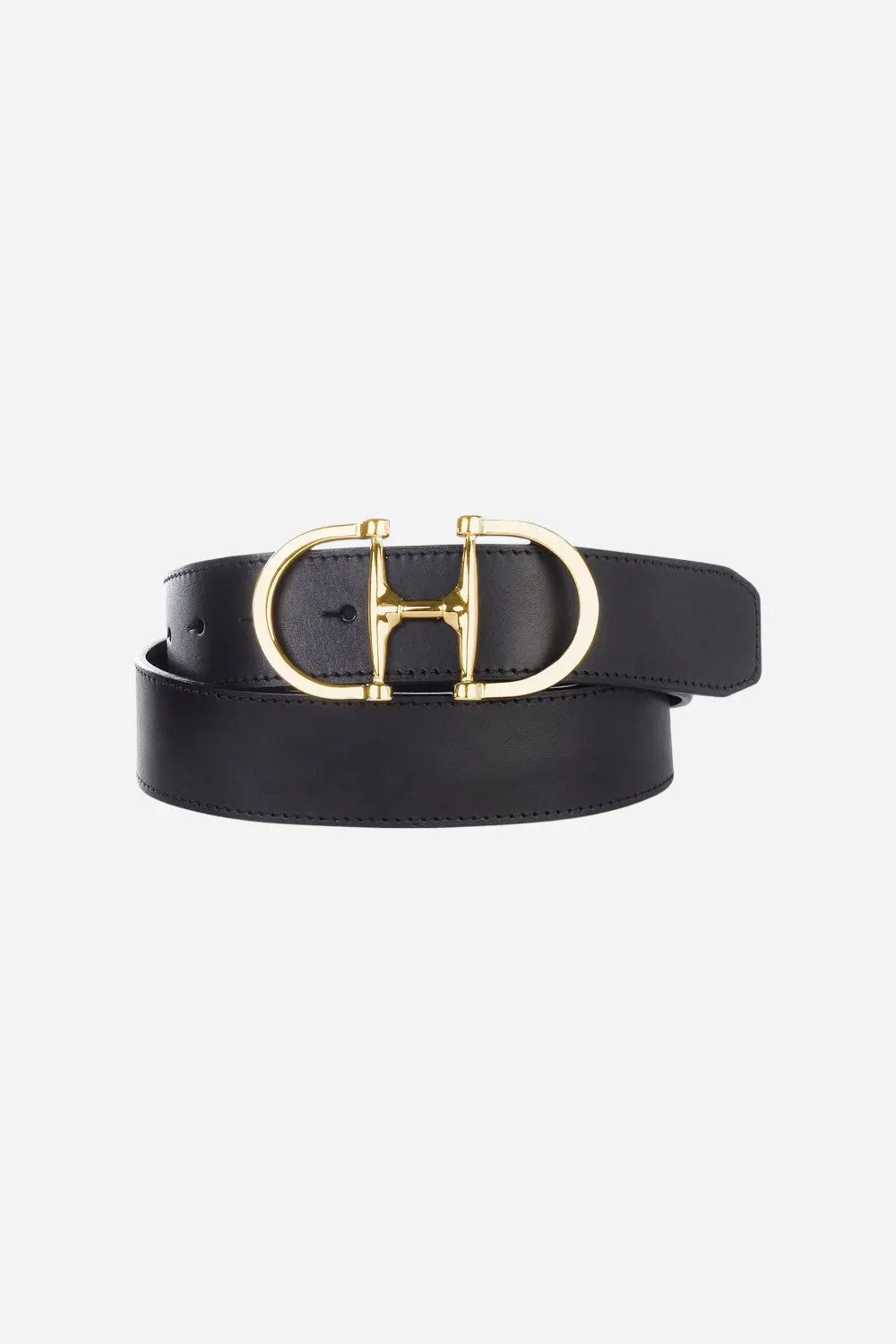 Kasi Leather Belt in Classic Black Bridle Finish