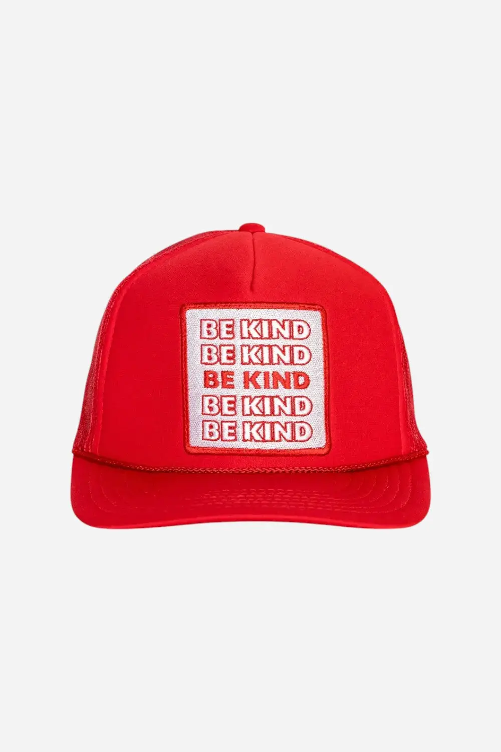 Friday Feelin' Be Kind Trucker Hat In Red 1