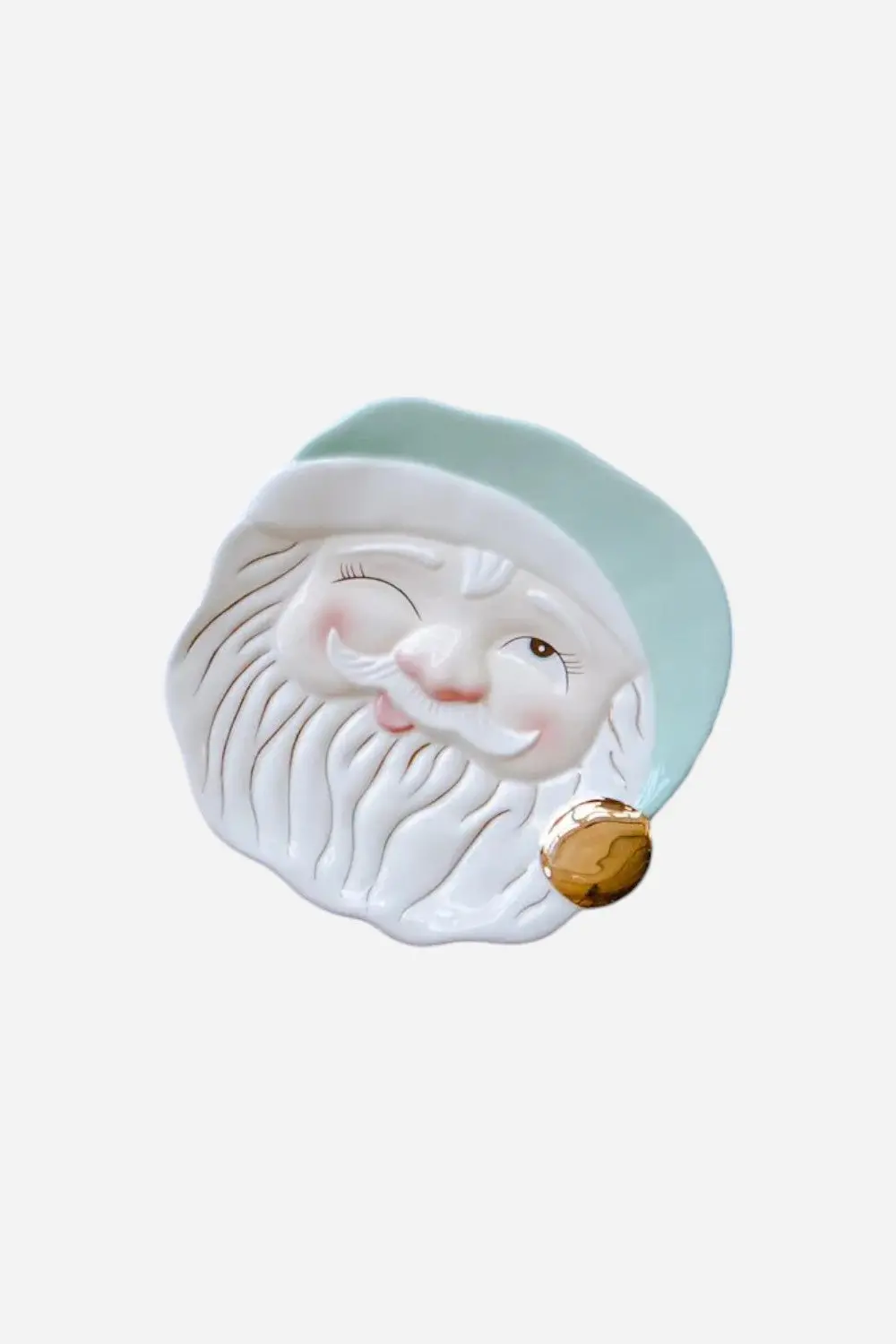Papa Noel Winking Santa Cookie Plate In Mint 1