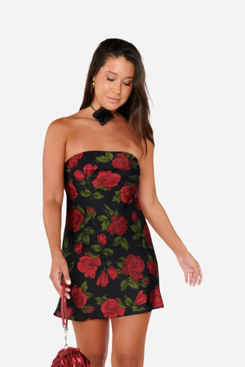 Show Me Your Mumu Taylor Tube Mini Dress In Send Me Roses 1