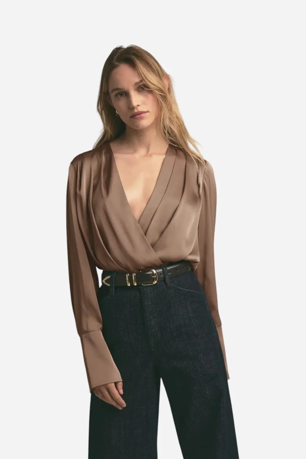 Favorite Daughter The Date Blouse In Macchiato 1