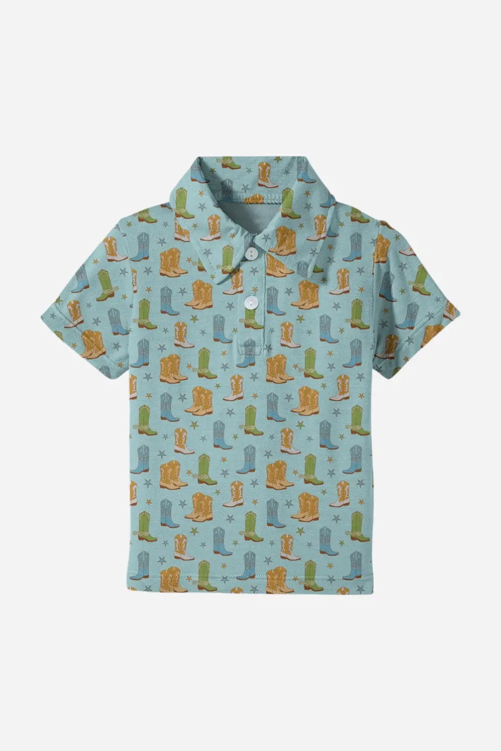 Goosies Short Sleeve Polo Shirt Boots Blue 1
