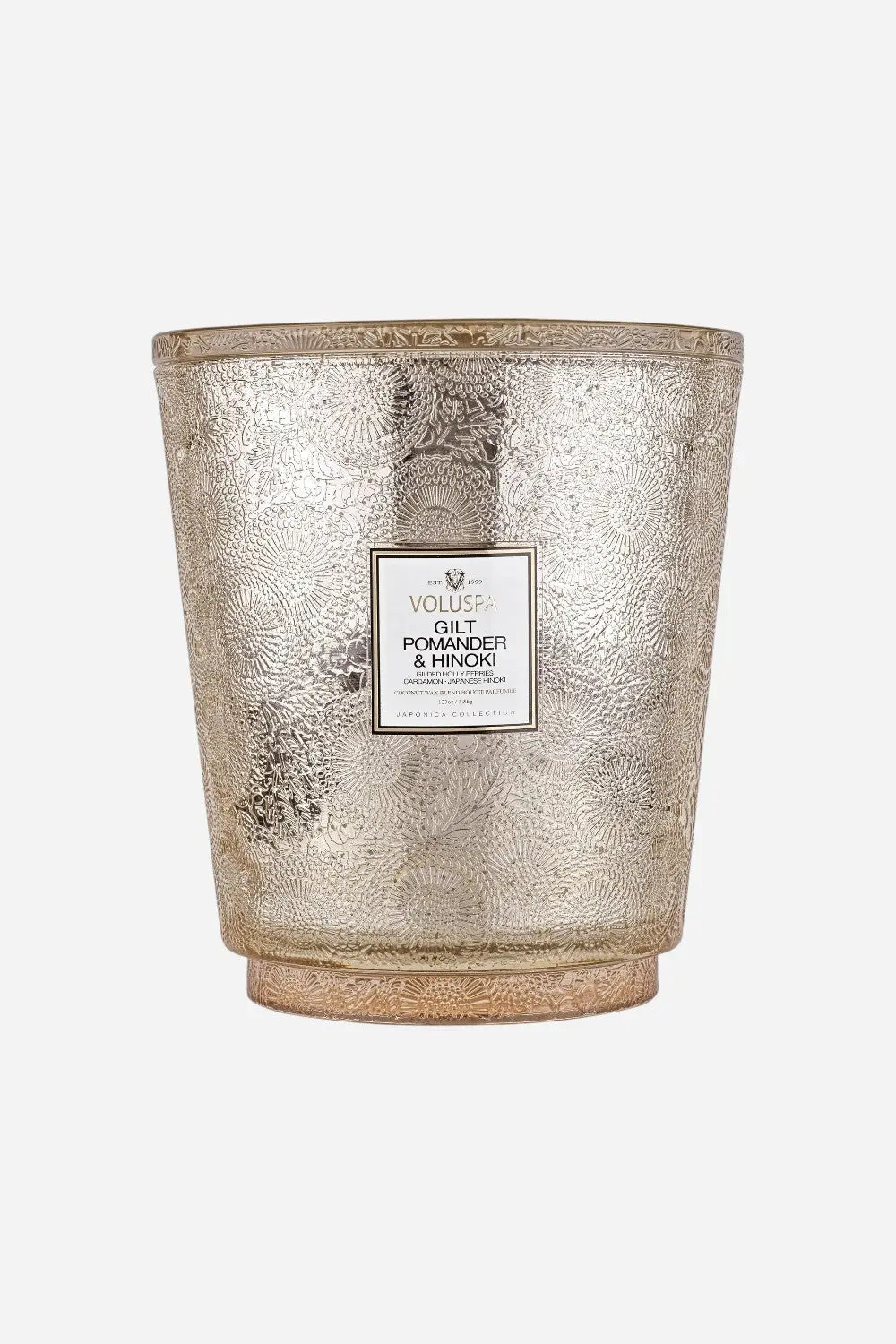 Voluspa Gilt Pomander & Hinoki 5 Wick Hearth Candle 1