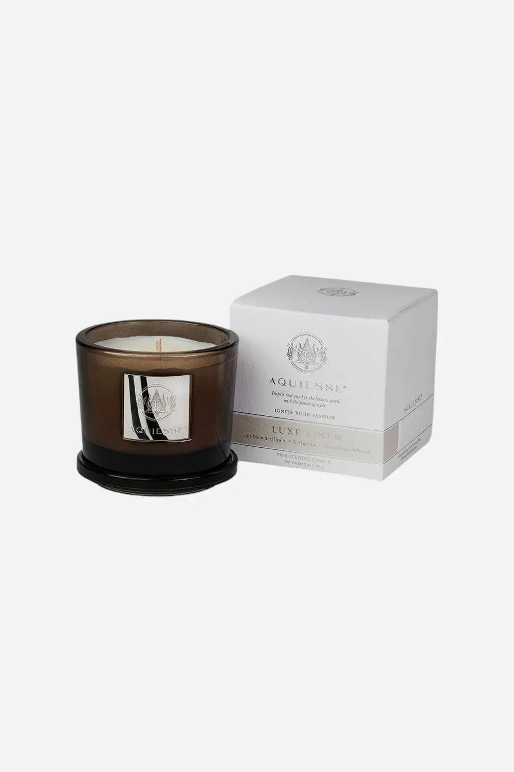 Aquiesse Luxe Linen Medium Candle 1