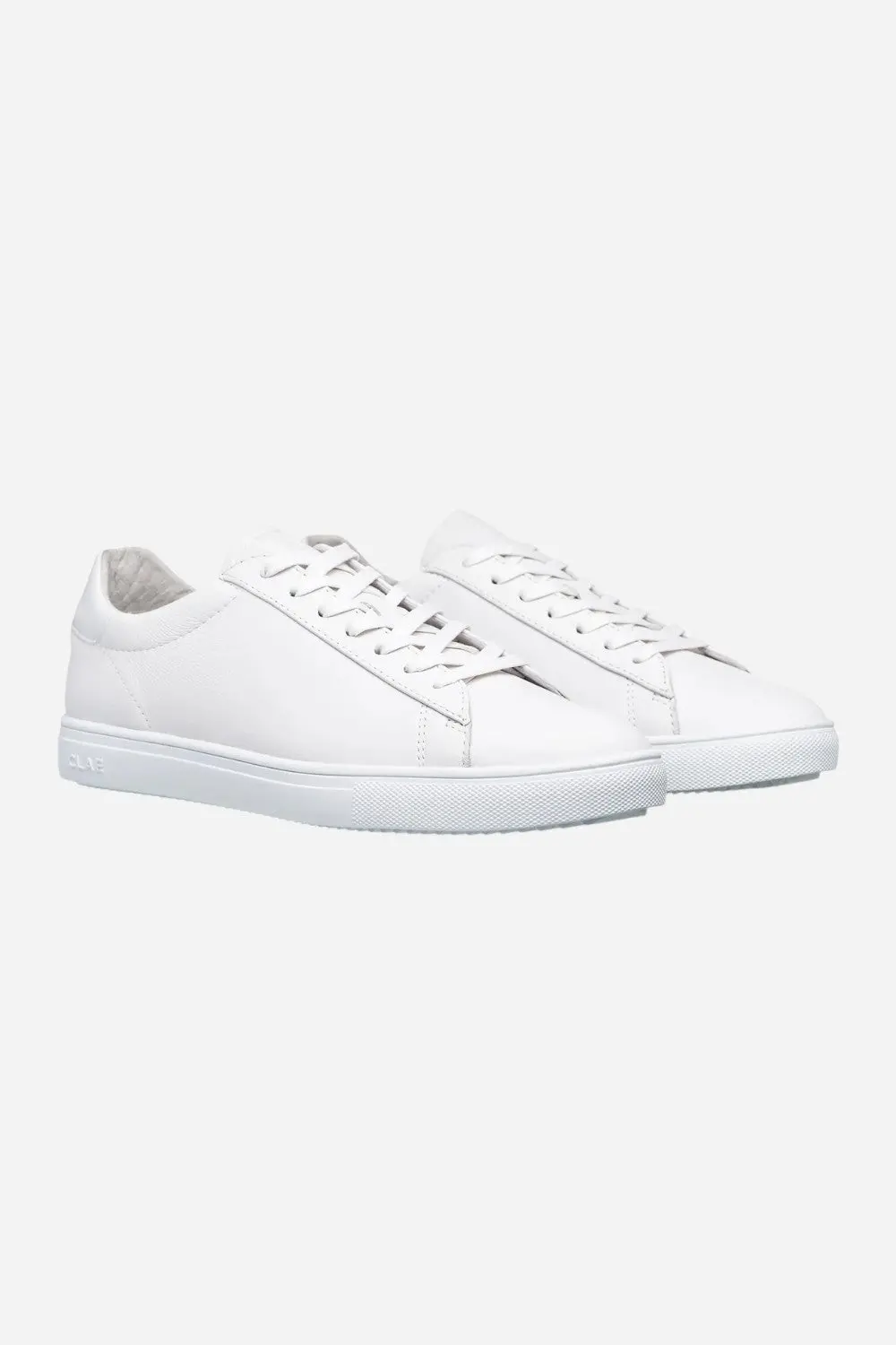 Clae Men's Bradley Essentials In Triple White Leather 3