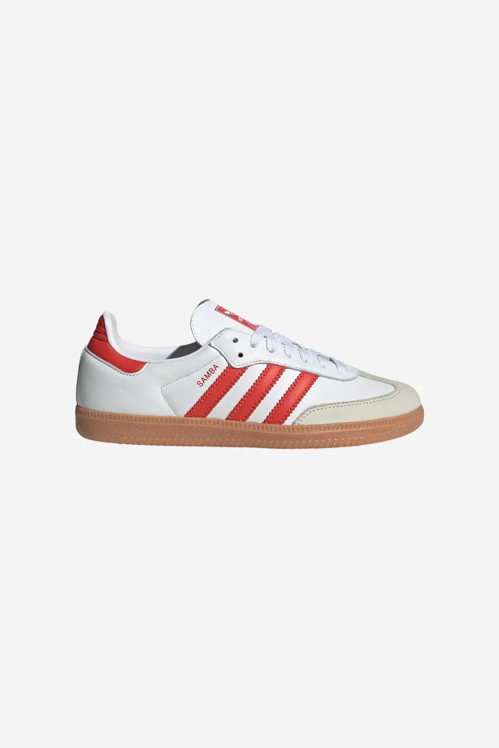 Adidas Samba Og Shoes In Cloud White, Solar Red & Off-White 1