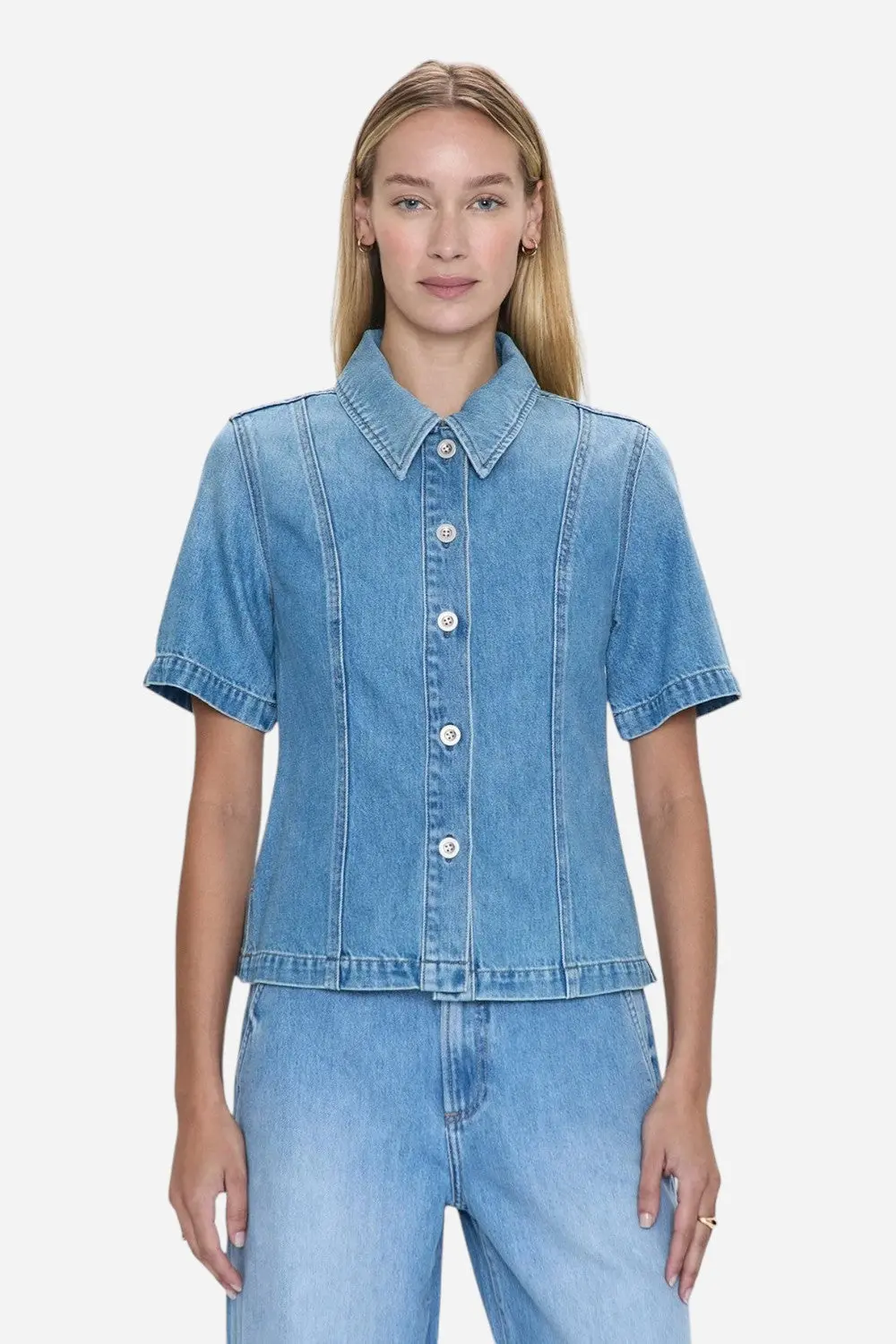 Pistola Cyndi Denim Shirt In Palo Alto 1
