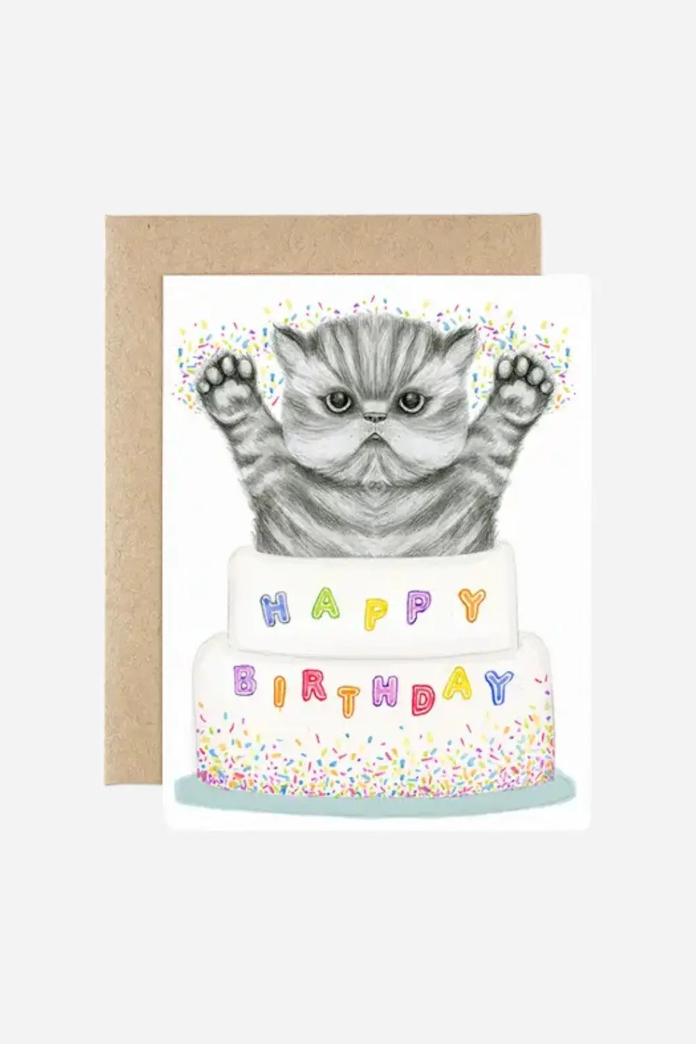 Kitten Cake Birthday Card 1