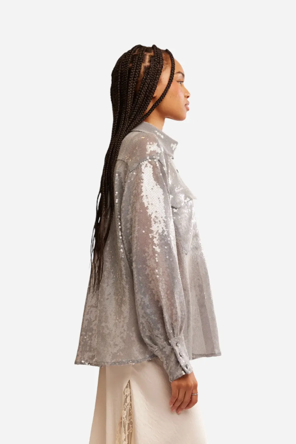 Free People Disco Margarita Button Down In Rocket 2