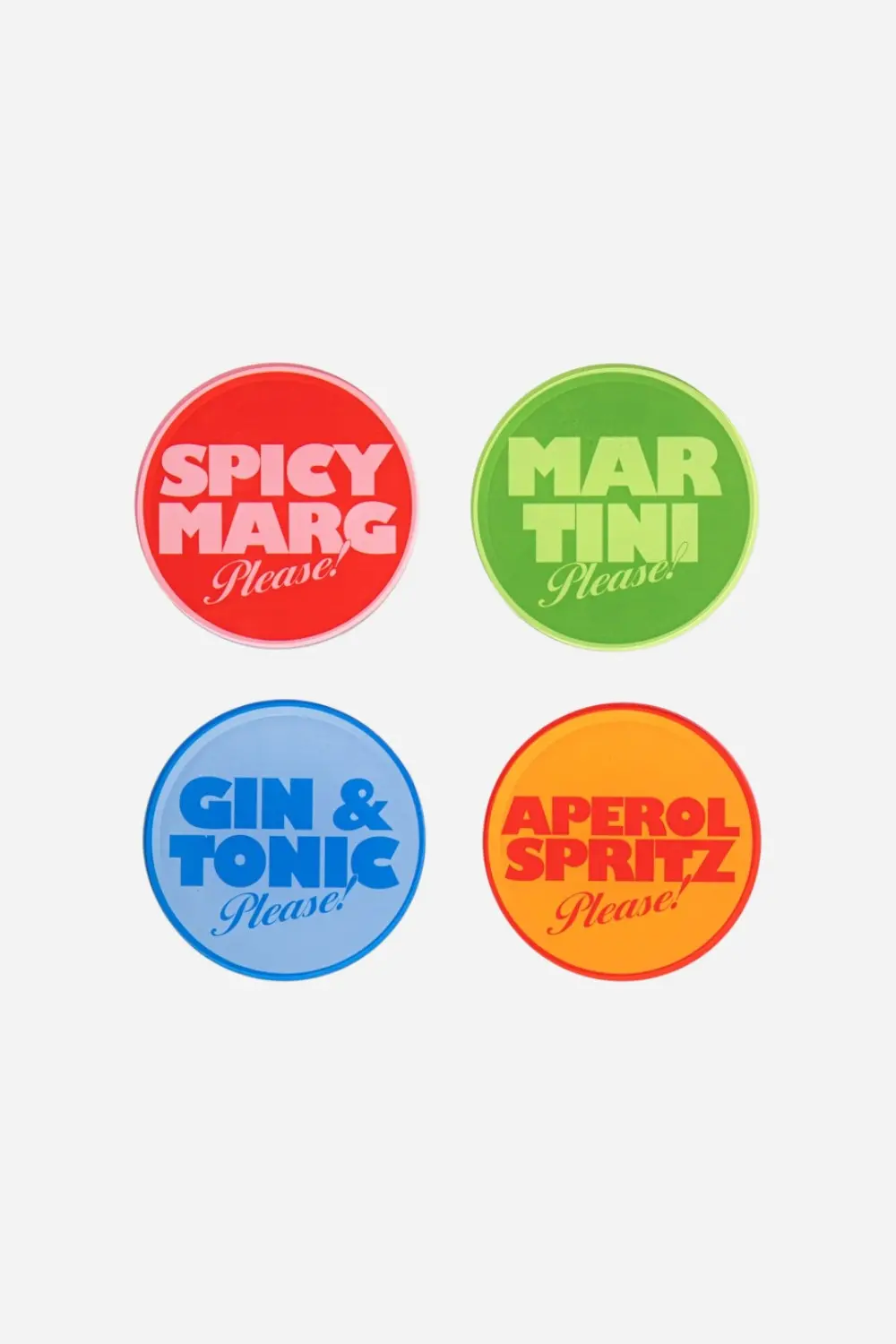 Tart By Taylor Drinks On Me Coasters - Set Of 4 1