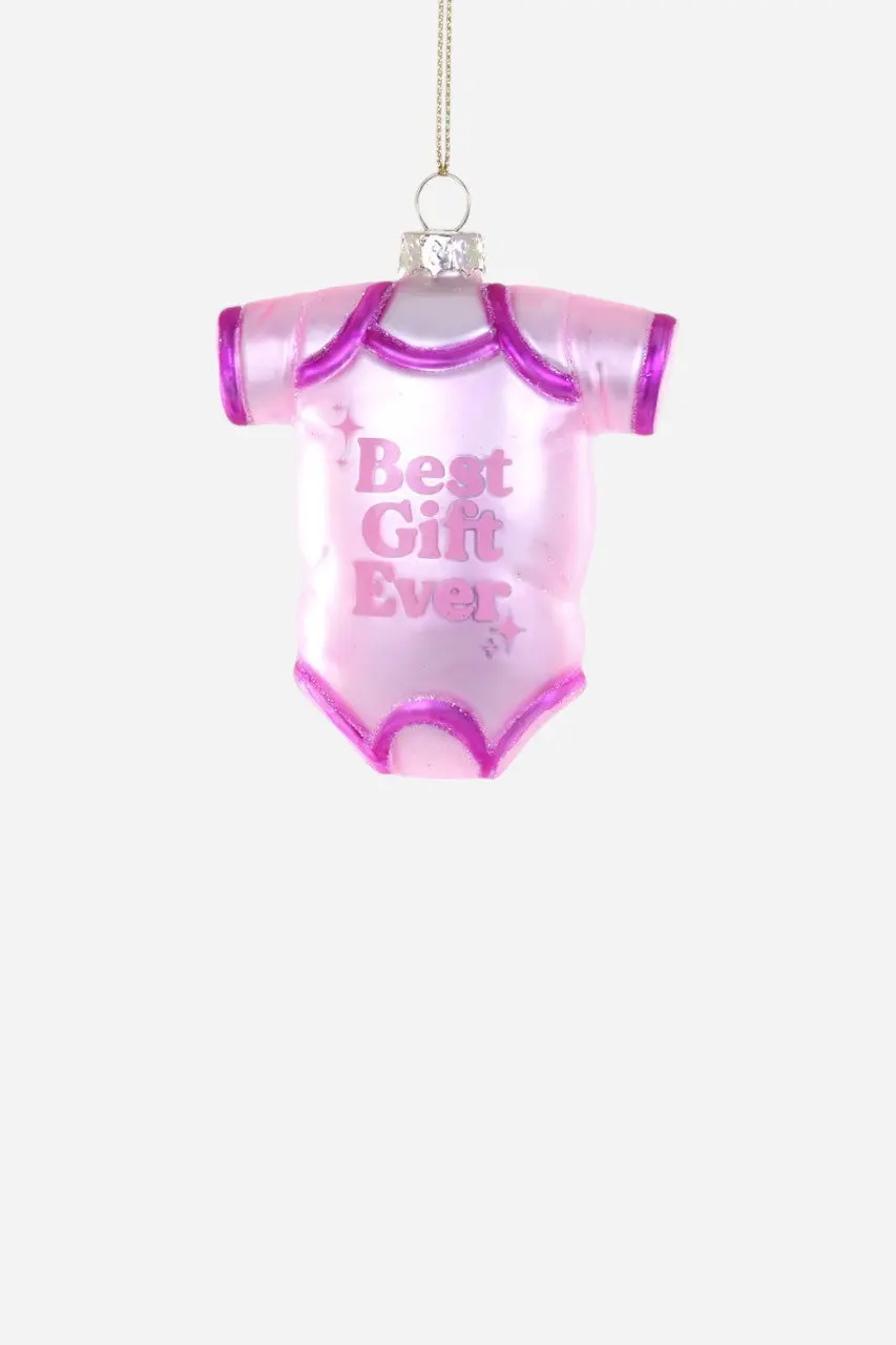 Best Gift Ever Pink Ornament 1