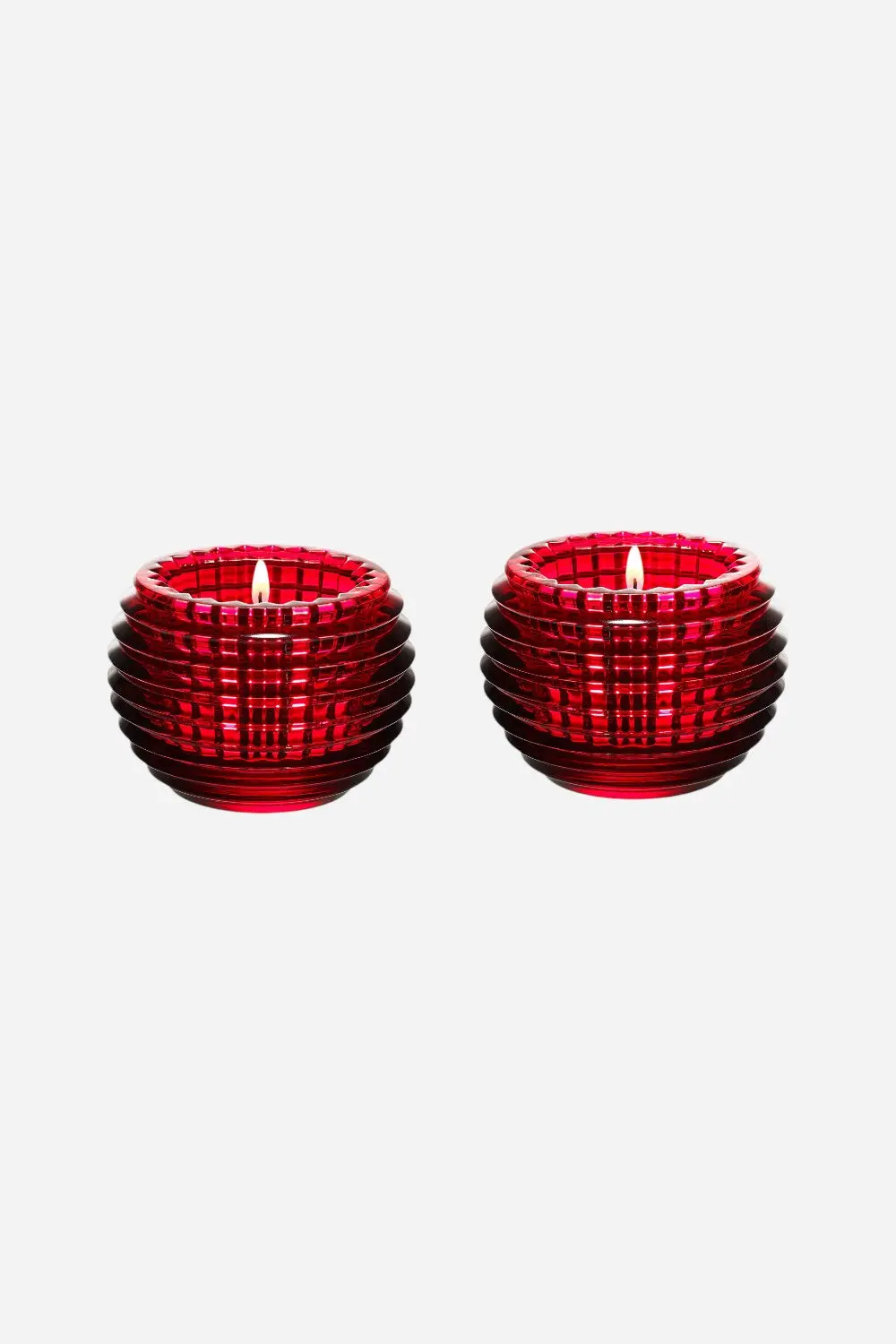 Baccarat Eye Votives In Red - Set Of 2 1