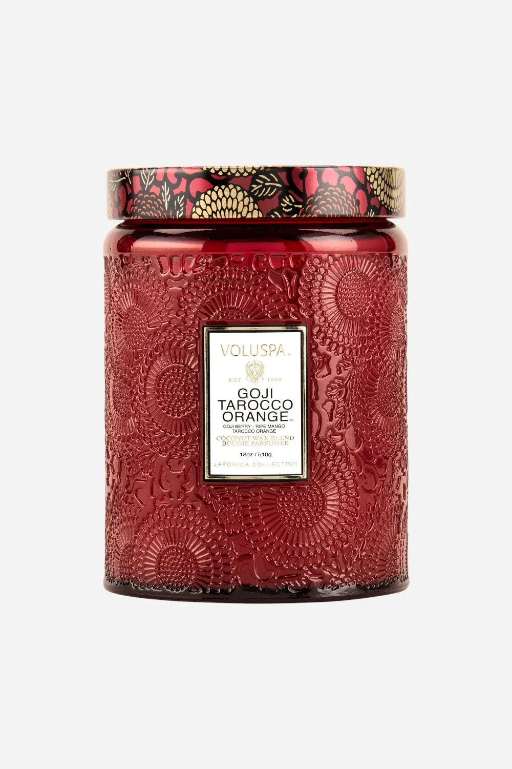 Voluspa Goji Tarocco Orange Large Glass Jar Candle 1