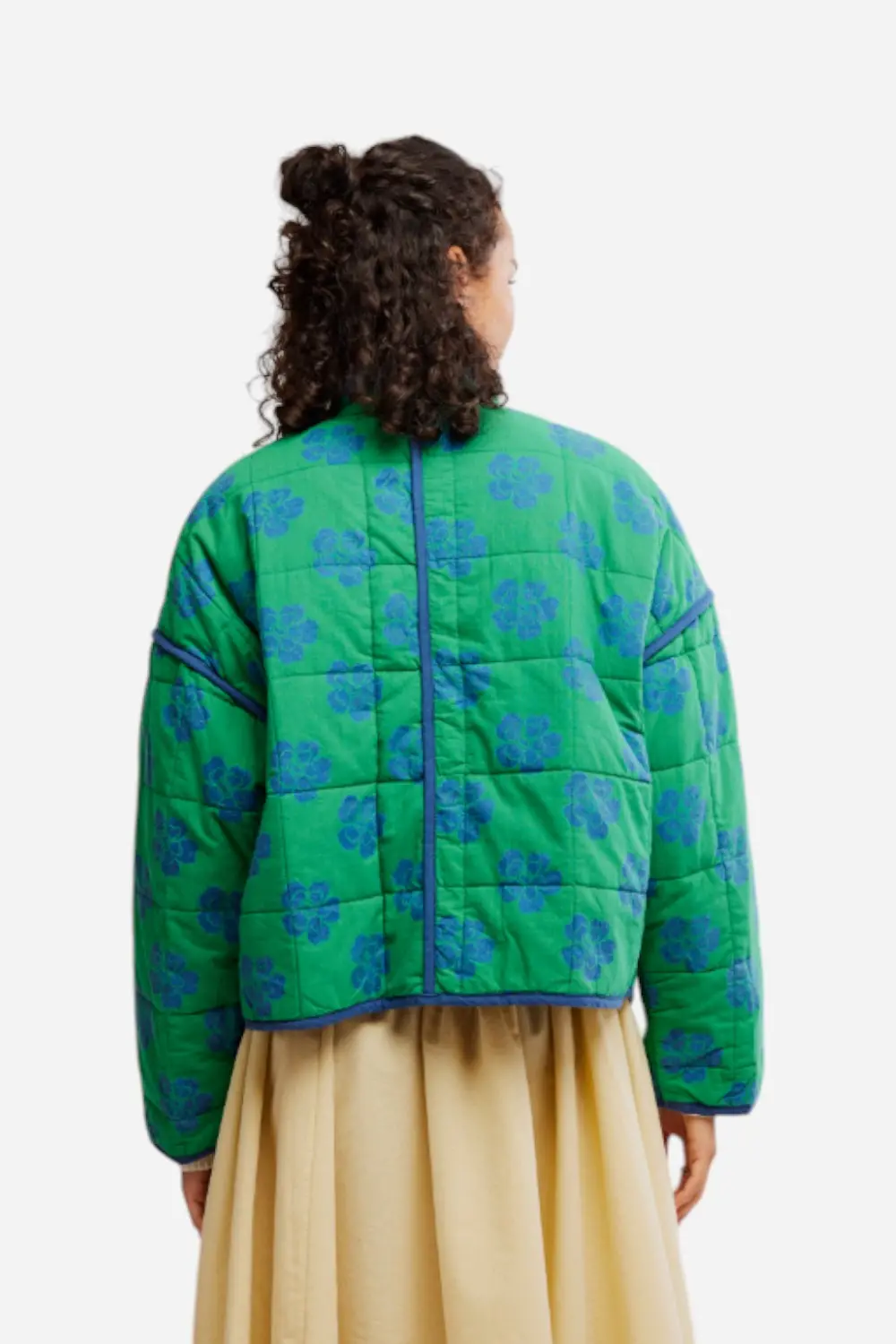 Free People Chloe Jacket In Grass Combo 3