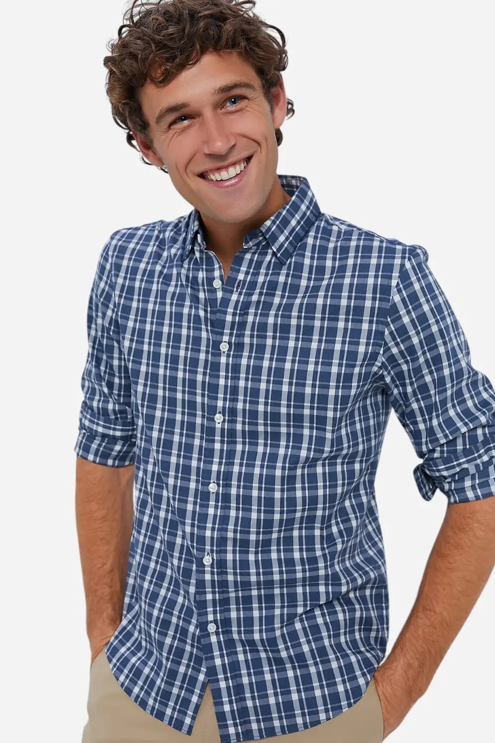 Faherty The Movement Shirt In Starry Sky Plaid 1