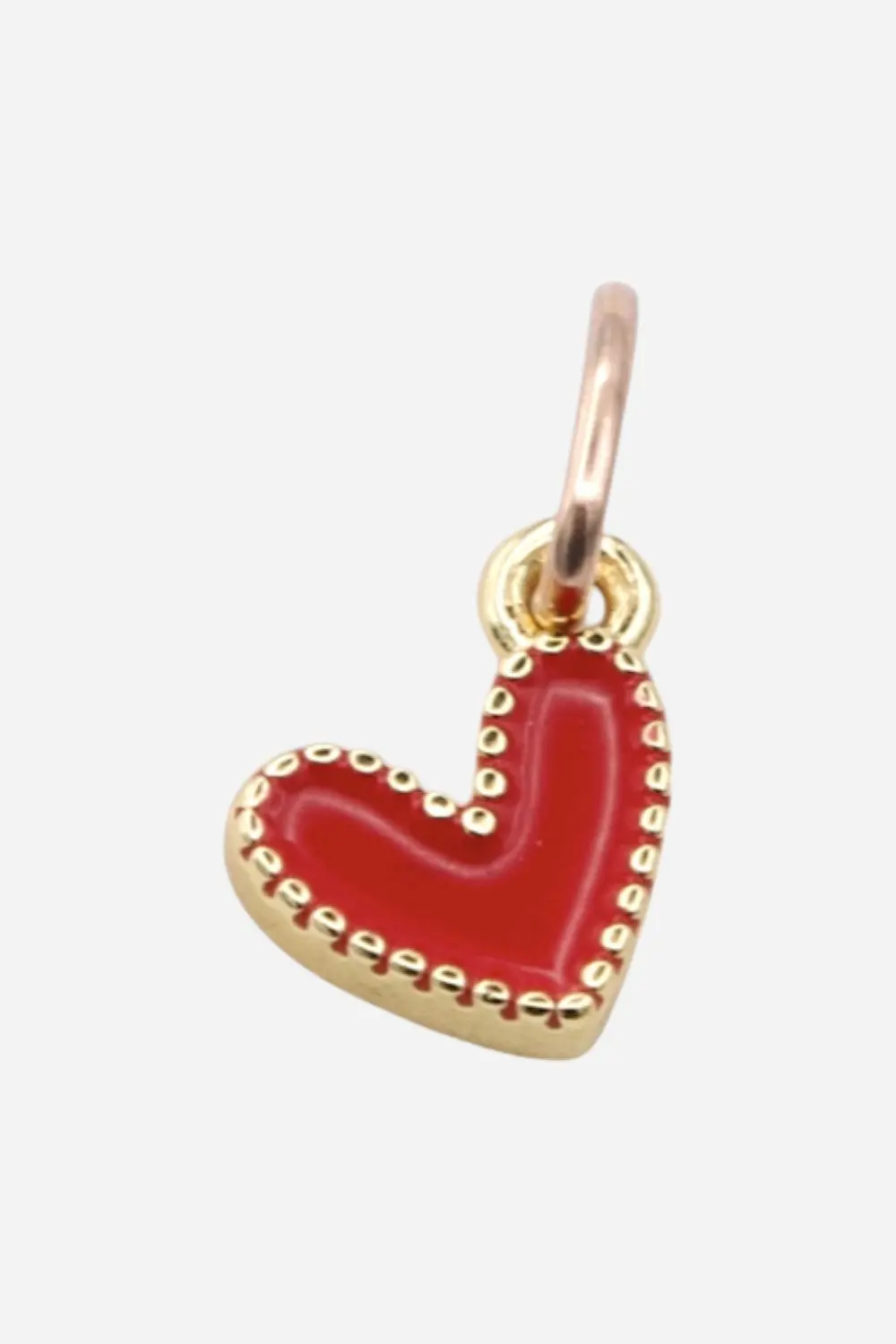 Farrah B Enamel Heart Charm In Red 1