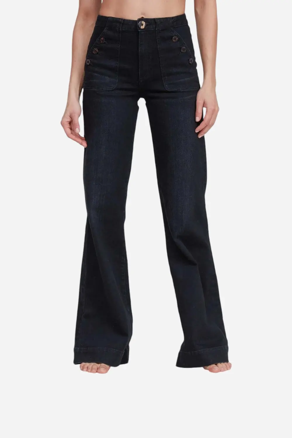Askkny Brickhouse Wide Leg In Rock Rock 1