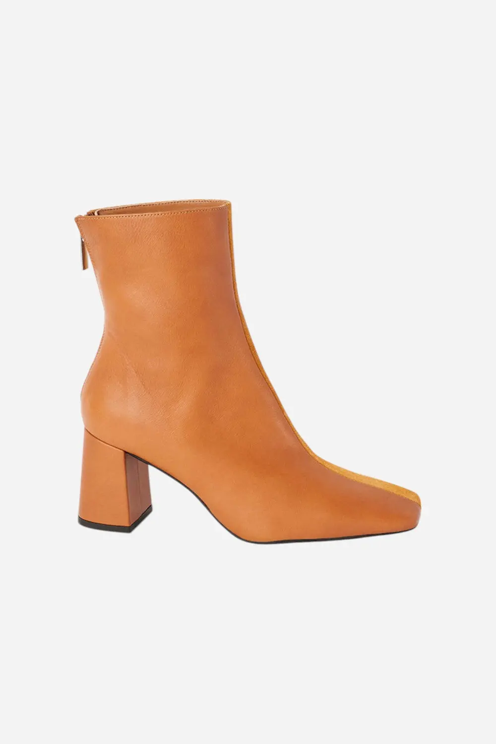 Intentionally Blank Tabatha Bootie In Whiskey Combo Leather/Suede 1