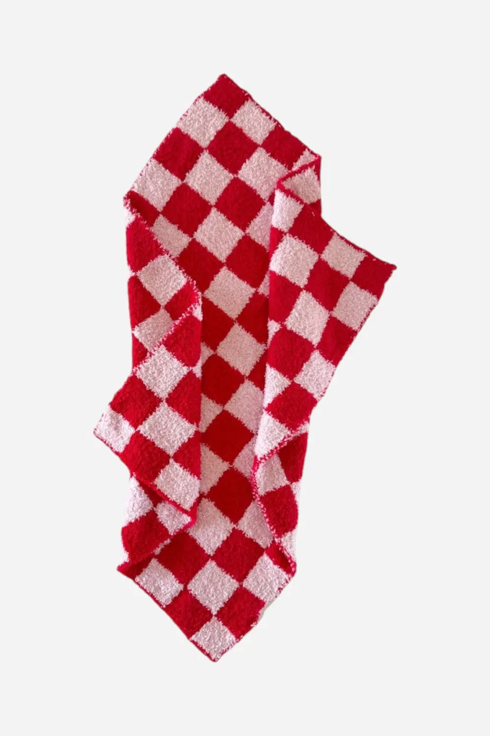 Spearmint Love Phufy® Bliss Checkerboard Mini Blanket In Red & Strawberry 1