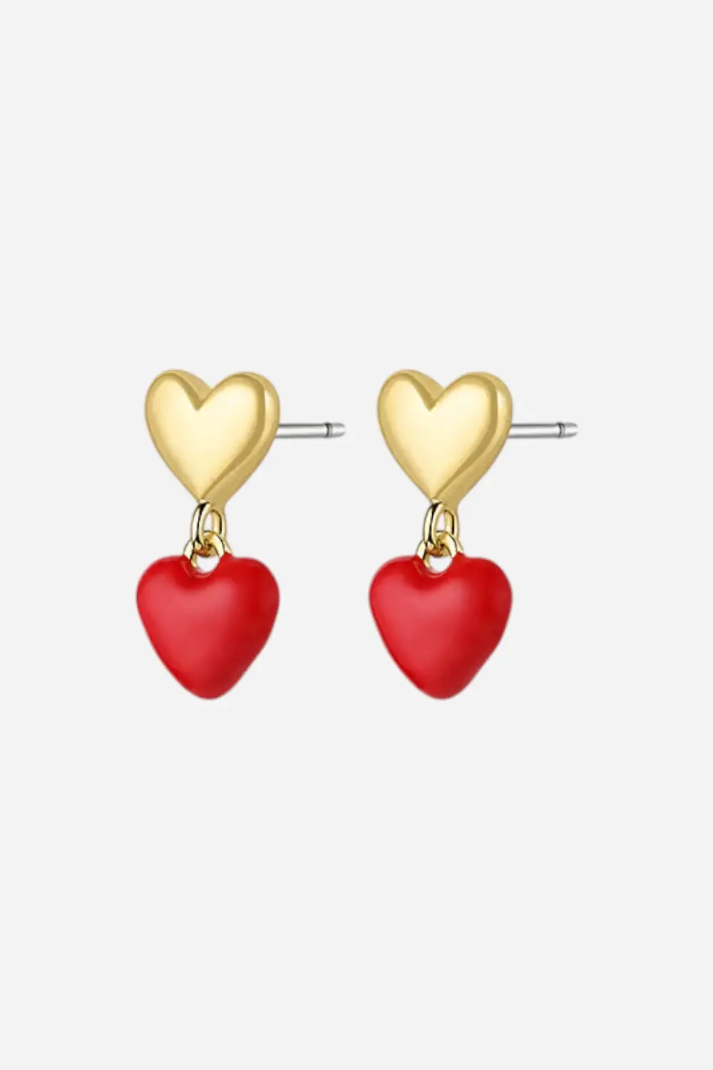 Gorjana Amour Earrings In Red & 18K Gold 1