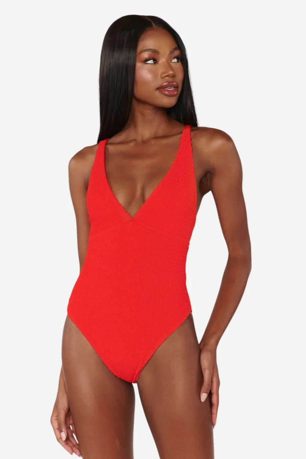 Show Me Your Mumu Cape May One Piece In Hot Tamale Red Scrunch 1