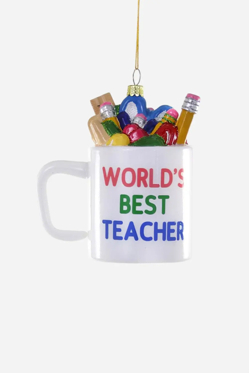 World's Best Teacher Mug Ornament 1