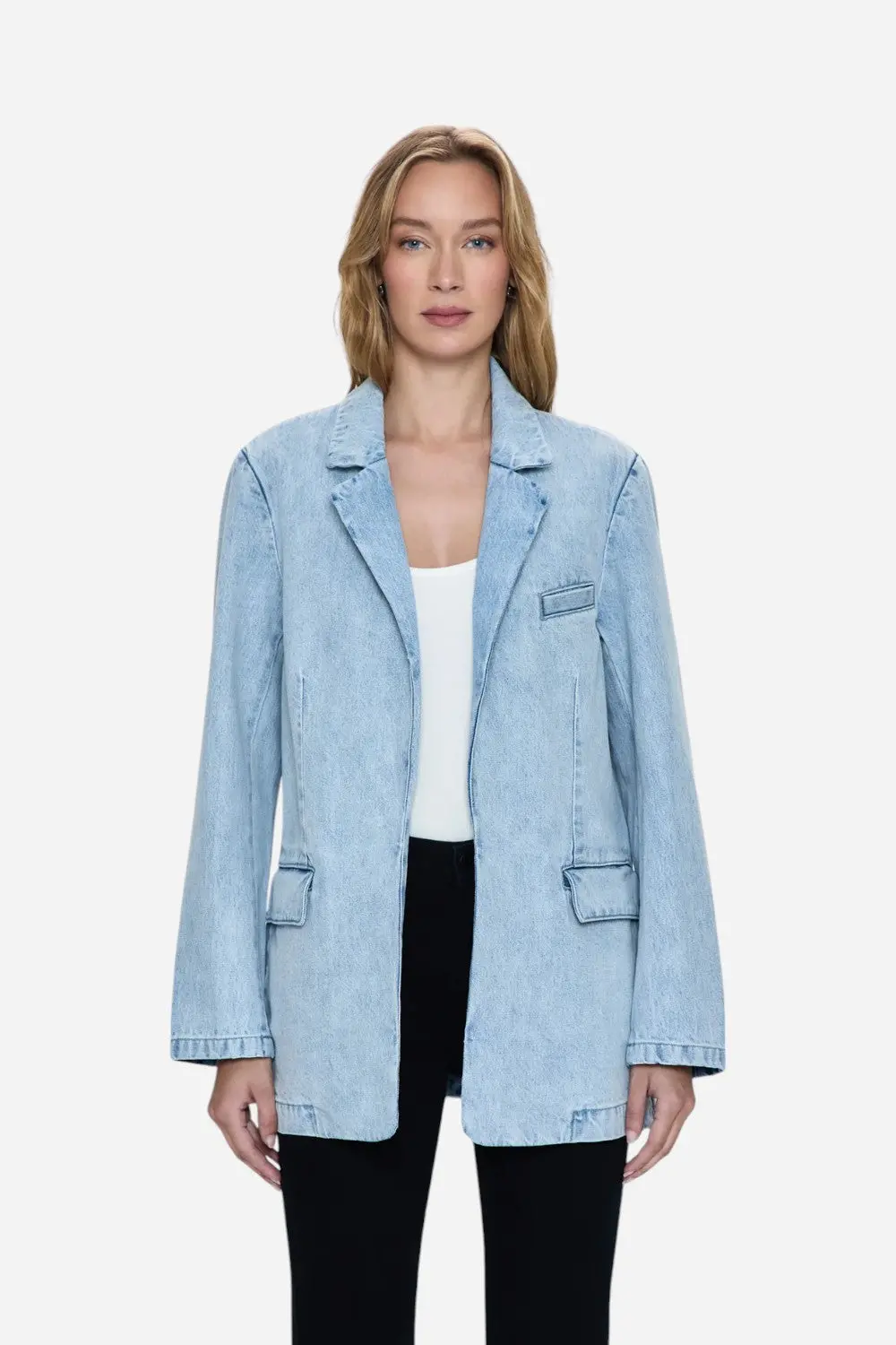 Pistola Skylar Boyfriend Blazer In Powder 1
