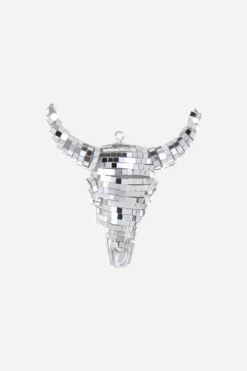 Disco Buffalo Skull Ornament 1