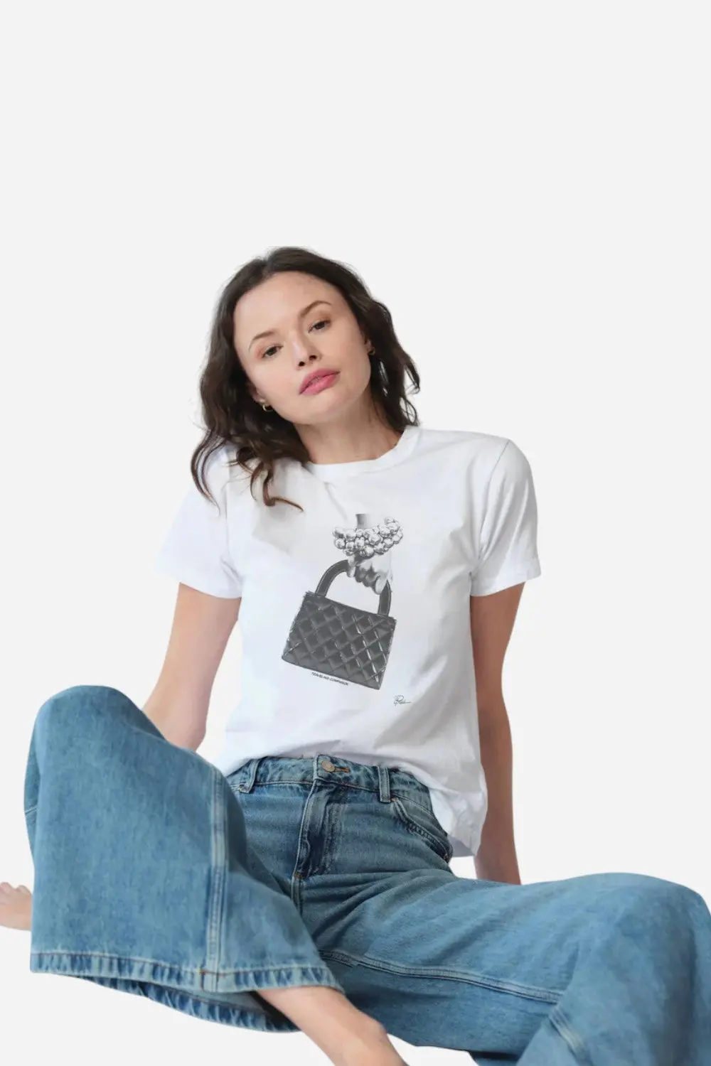 Cpress Studio Traveling Companion Mushie Tee In Worn White 1