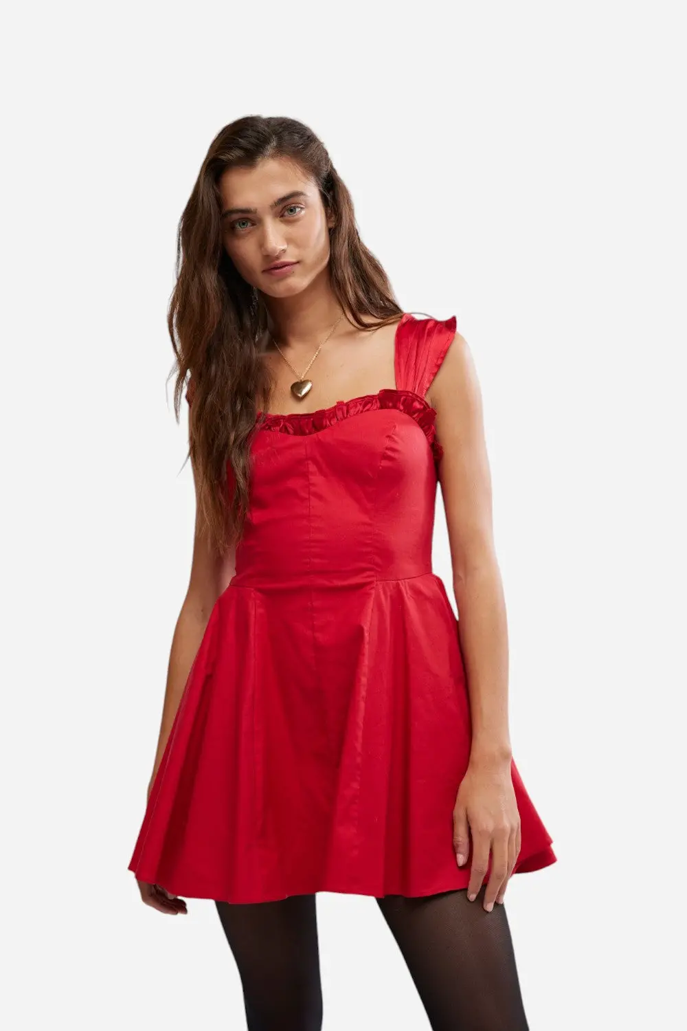 Free People Midnight Magic Mini Dress In Red Dhalia Combo 1