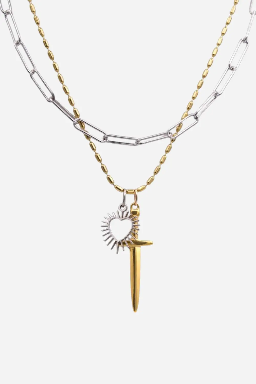 Farrah B Fight For It Necklace In Mixed Metal 1