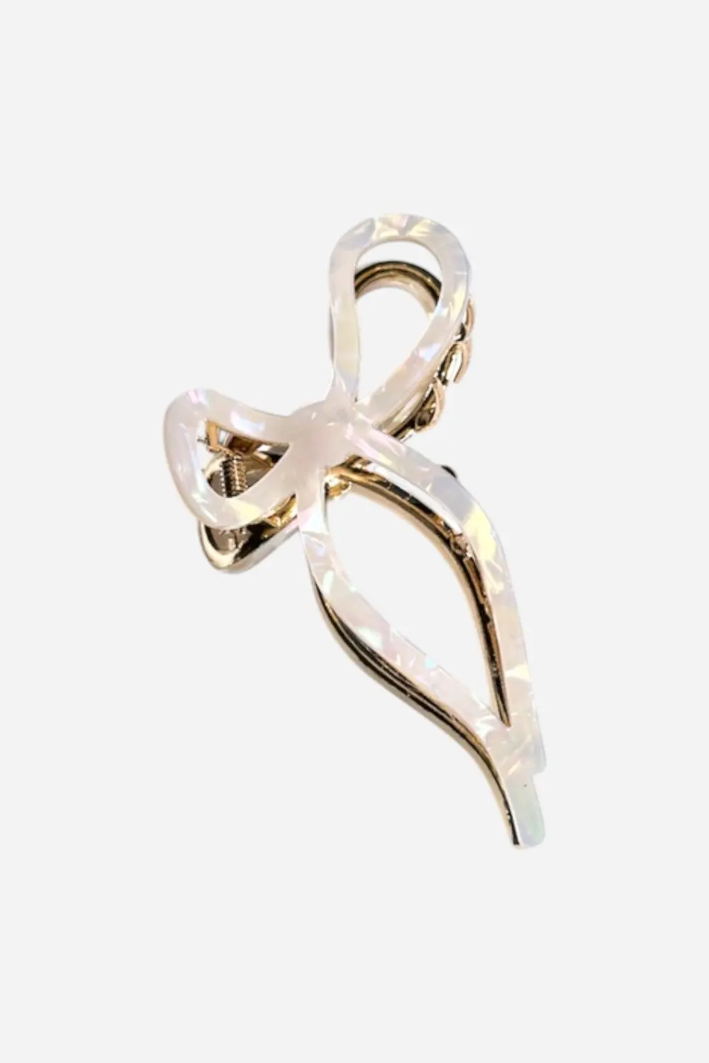 Solar Eclipse Ballet Bow Pearl Claw Clip 1