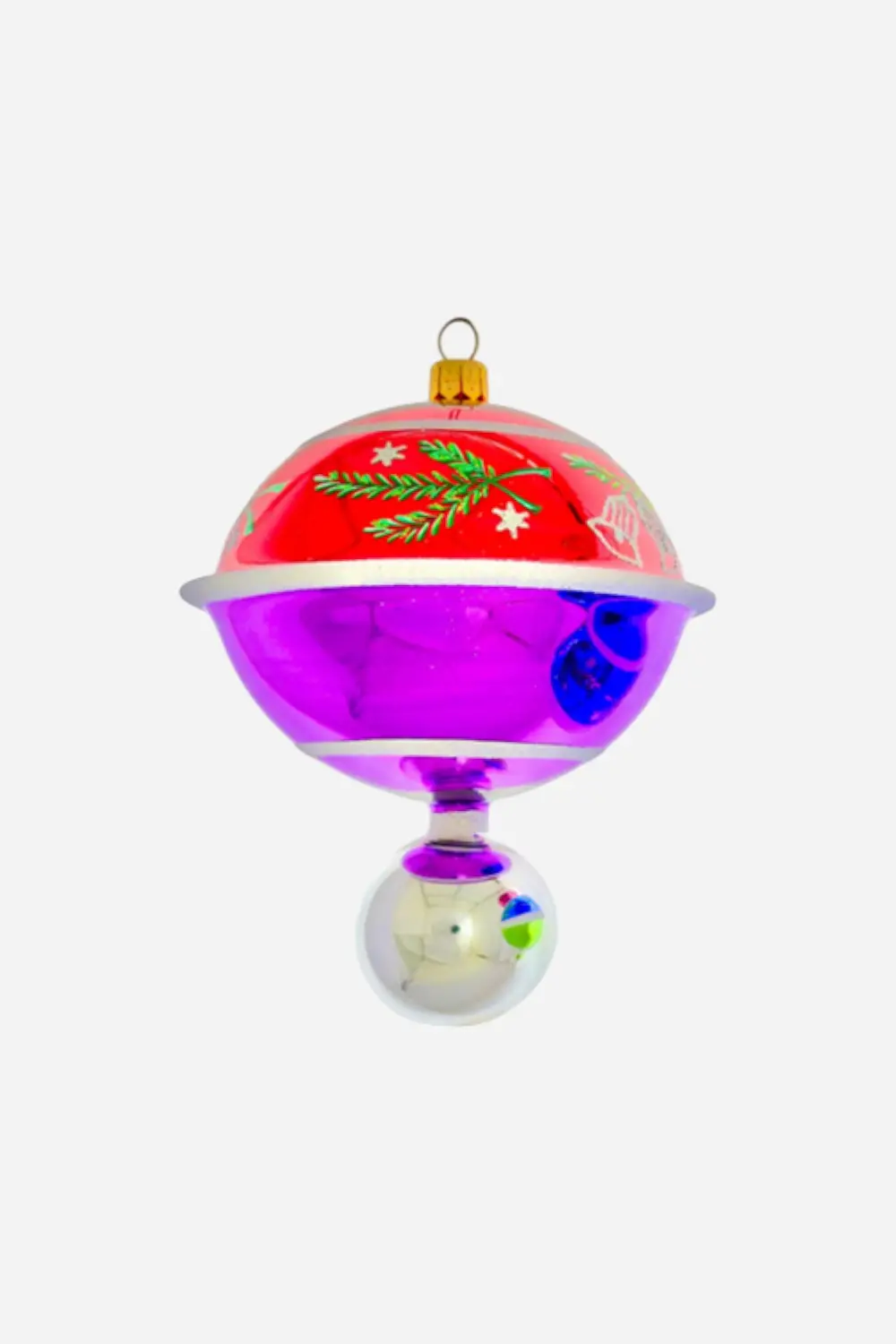 Old Country Top Ornament In Red & Purple 1