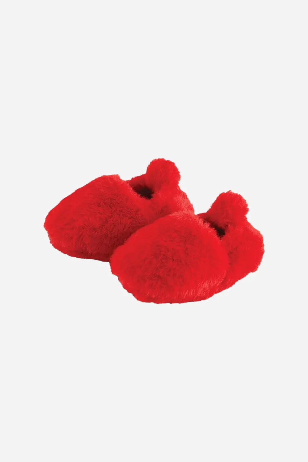 Baby Plush Slippers Red 1