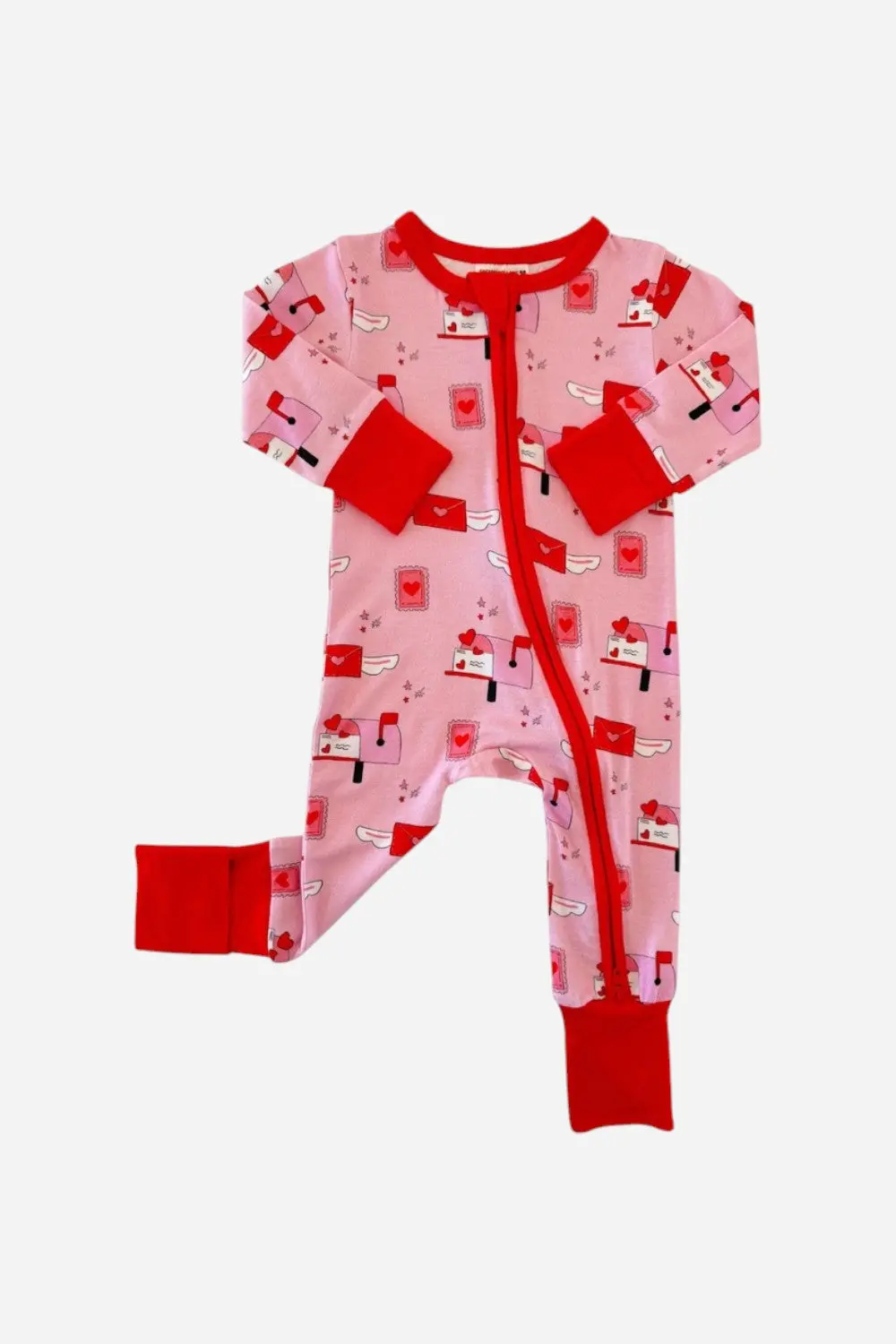 Spearmint Love Convertible Zip Romper In Love Letters 1