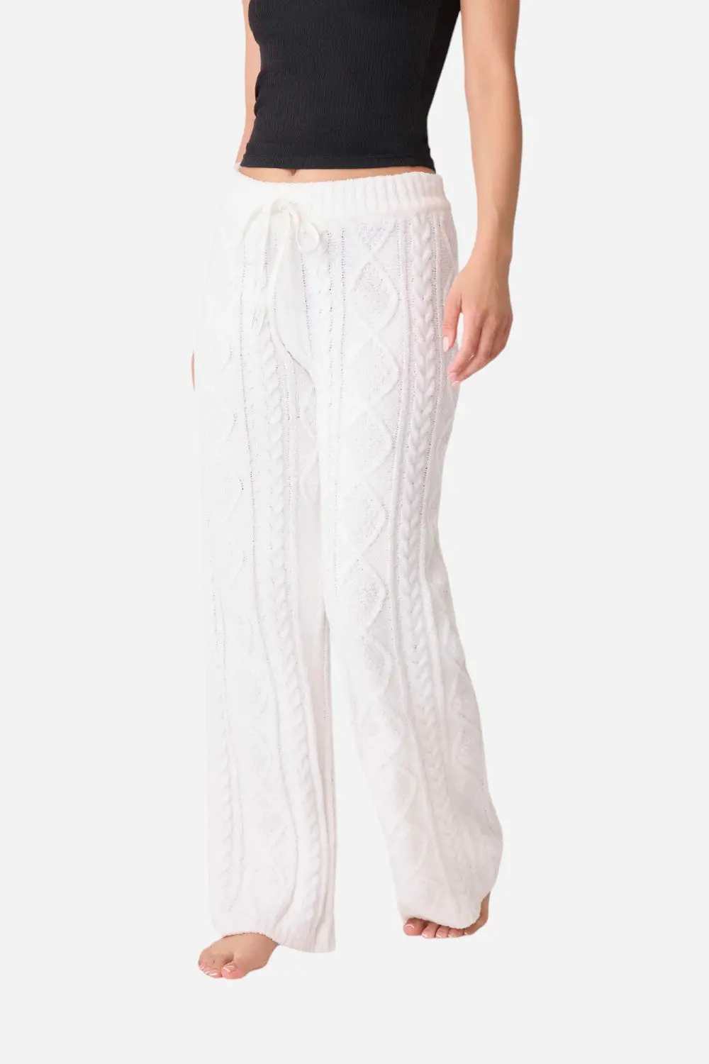 Pj Salvage Pant Cable Crew Ivory 2