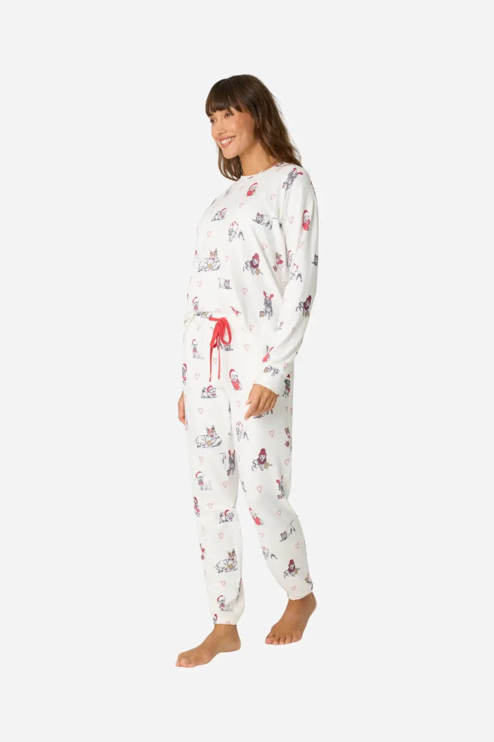 Pj Salvage Candy Cane Lane Pj Set In Ivory 4