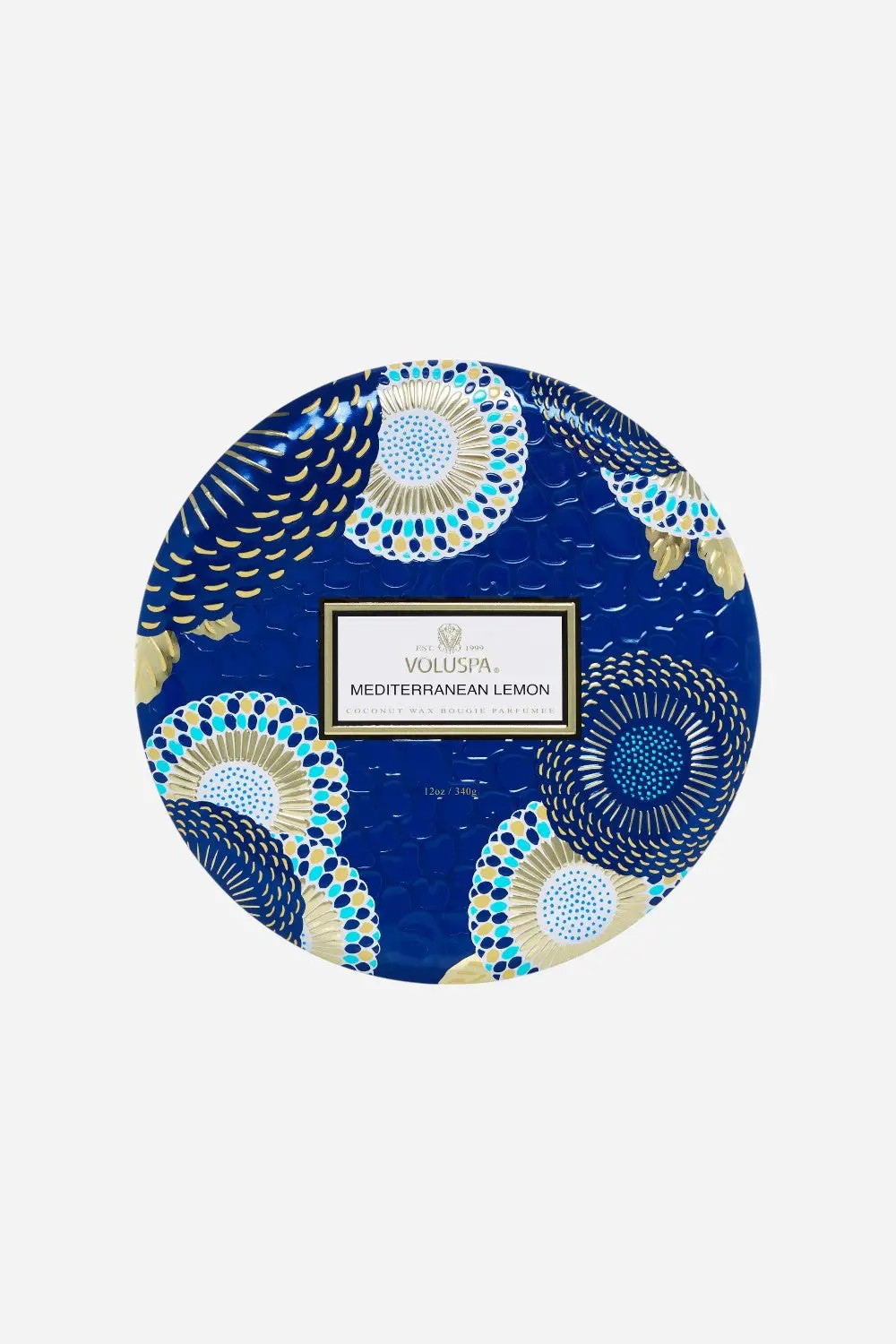 Voluspa Mediterranean Lemon 3 Wick Tin Candle 1