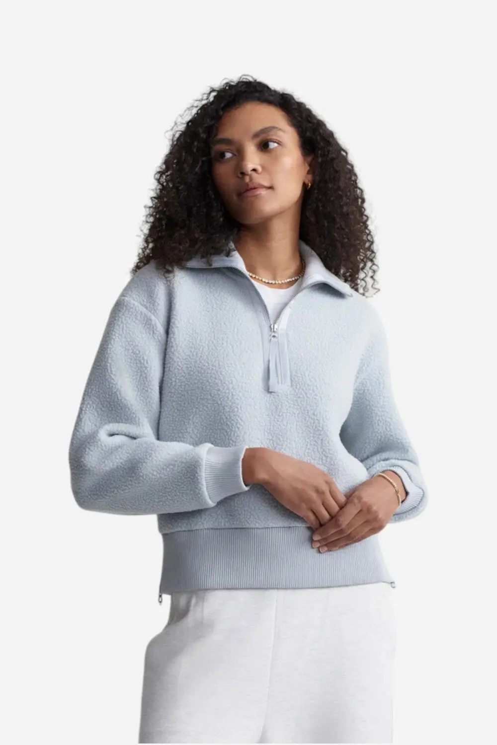 Varley Roselle Half Zip-Fleece In Pearl Blue 1