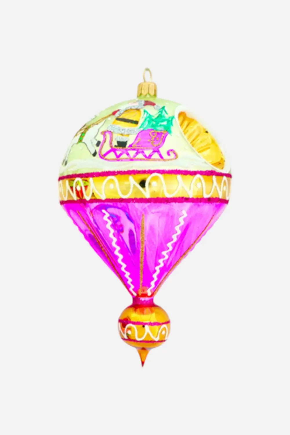 A Sleighing We Go Ornament In Pink 1