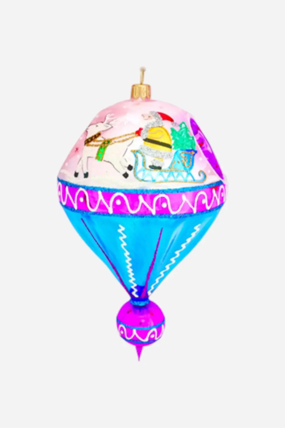 A Sleighing We Go Ornament In Blue 1